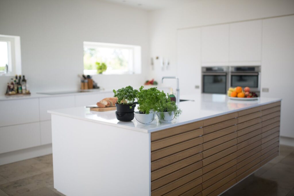 Kücheninsel modern hochwertig Schöne Fotos beim Kochen für einen Blog Post machen